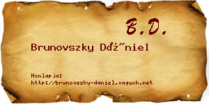 Brunovszky Dániel névjegykártya